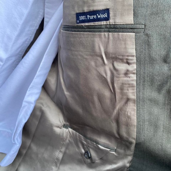 Vintage Burberrys' men's suit blazer 38 38x36x32 M gray 100% pure wool - Picture 7 of 8